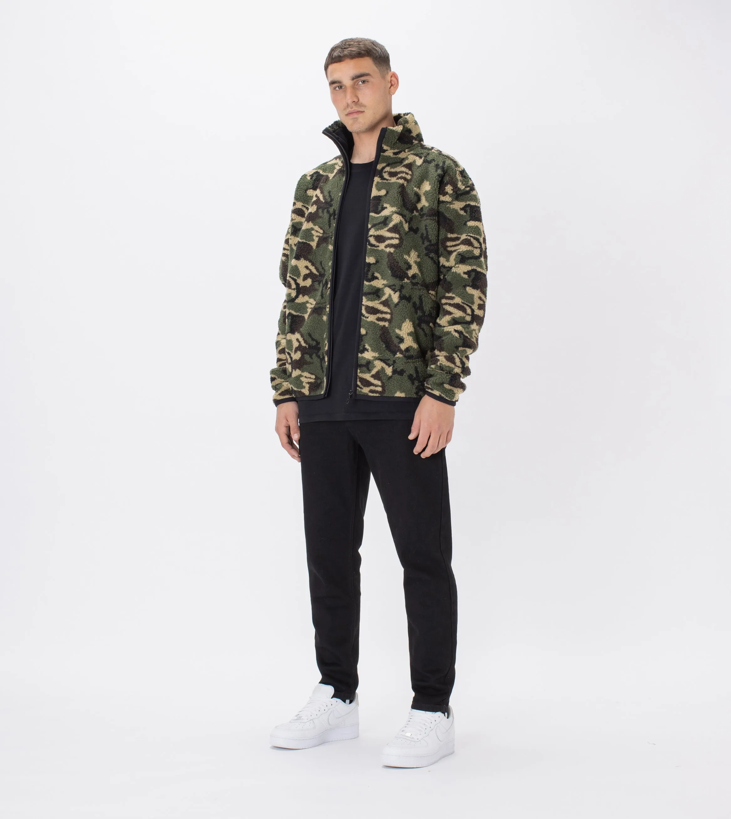 Shearling Track Jacket Dk Camo