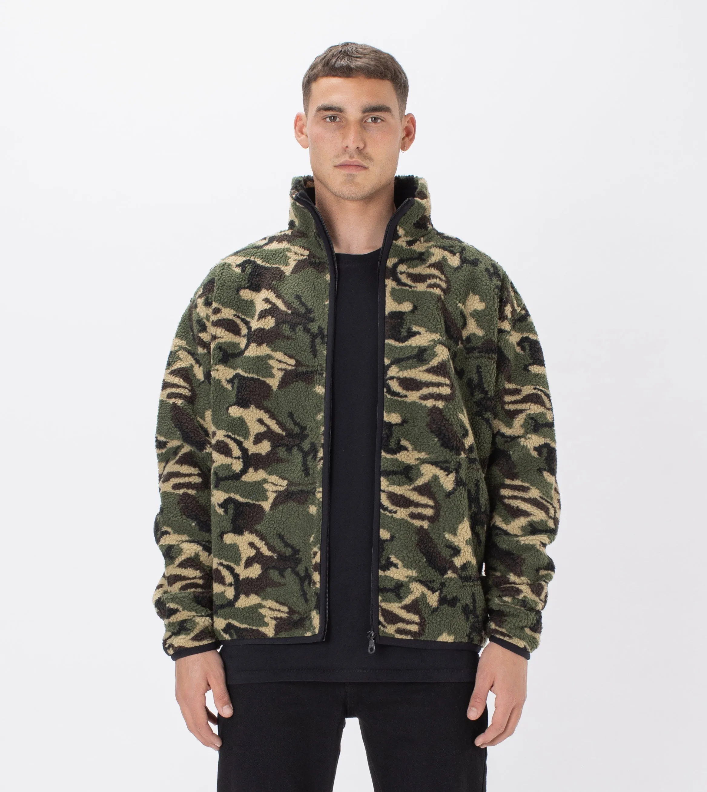 Shearling Track Jacket Dk Camo