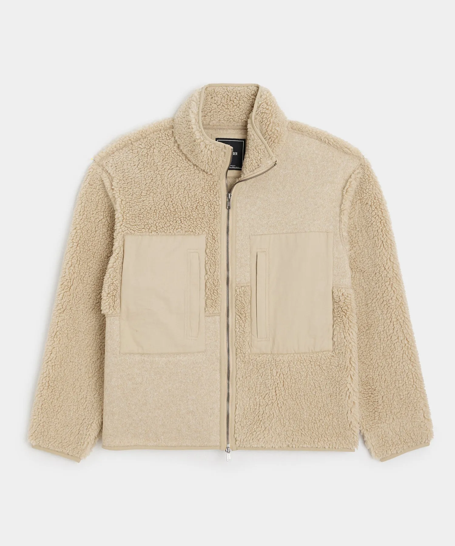 Sherpa Full-Zip Jacket in Stone