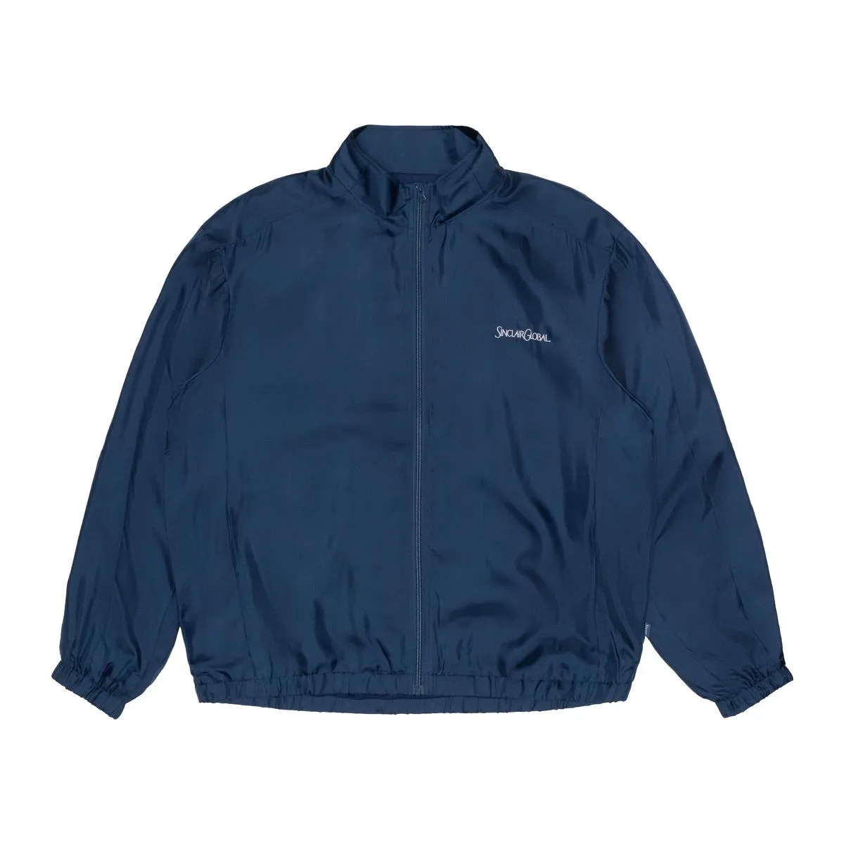 Sinclair Silk Track Jacket Navy