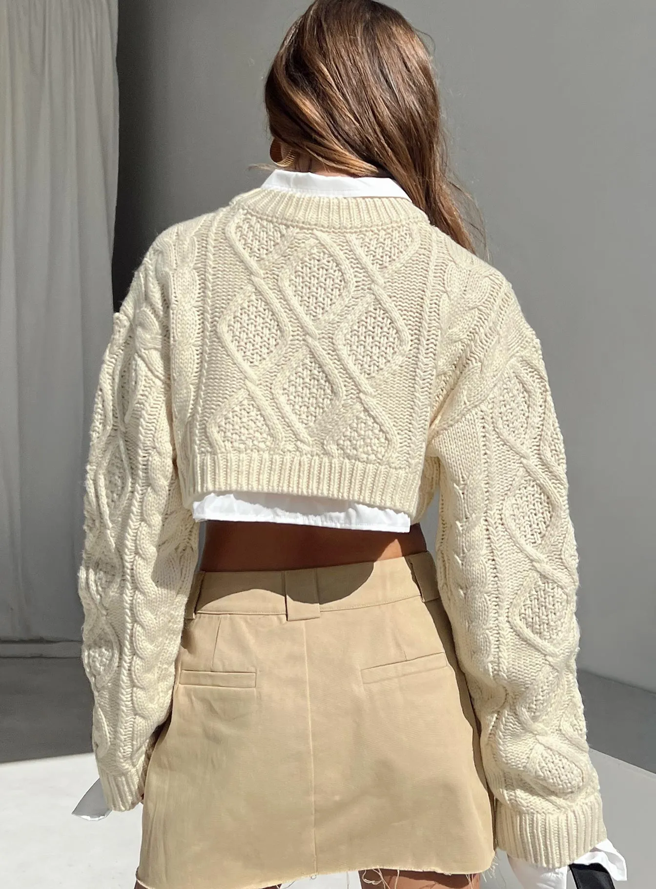 Sonny Cropped Sweater Cream