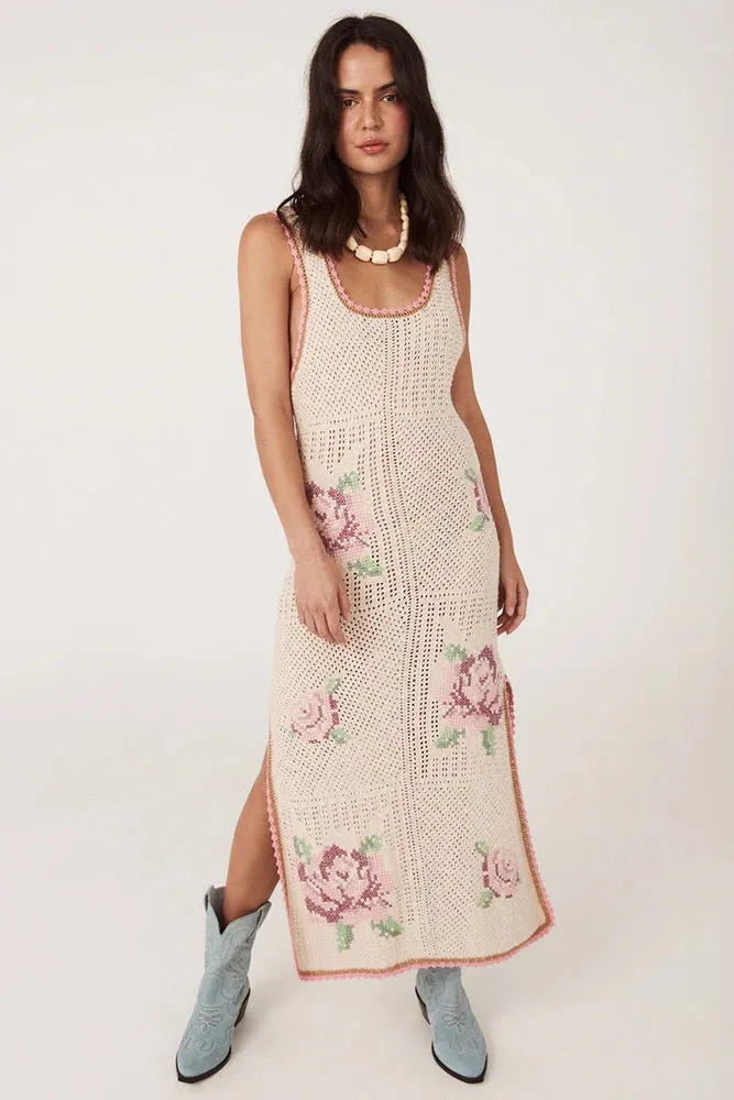 Spell Coastal Granny Midi Dress - Blossom