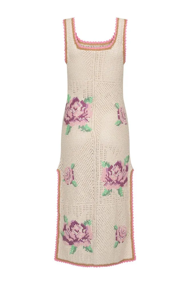 Spell Coastal Granny Midi Dress - Blossom