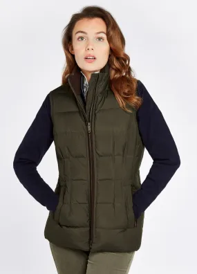 Spiddal Quilted Gilet, olive