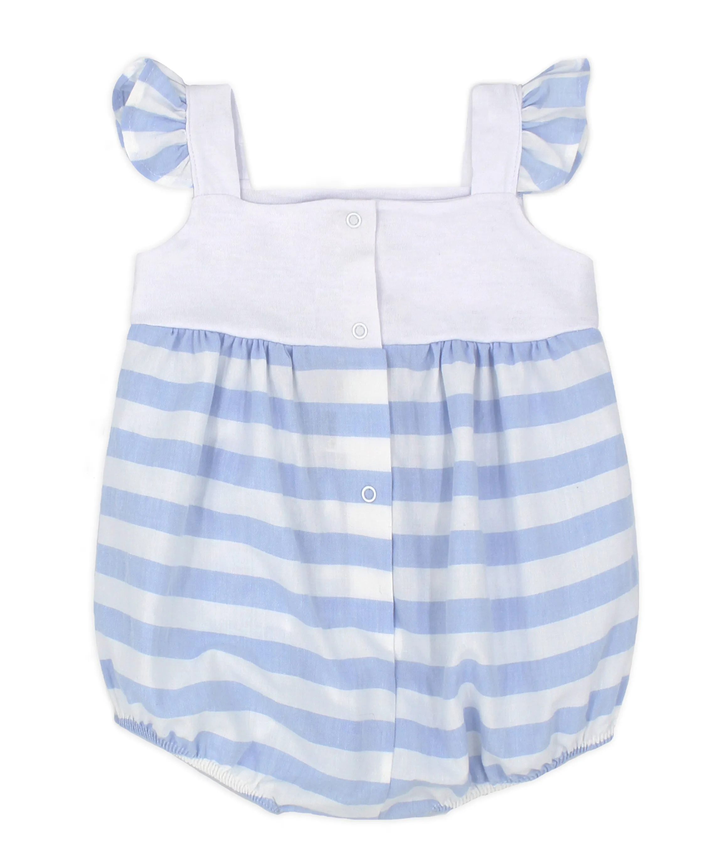 SS24 Rapife Baby Girls Blue & White Stripe Romper