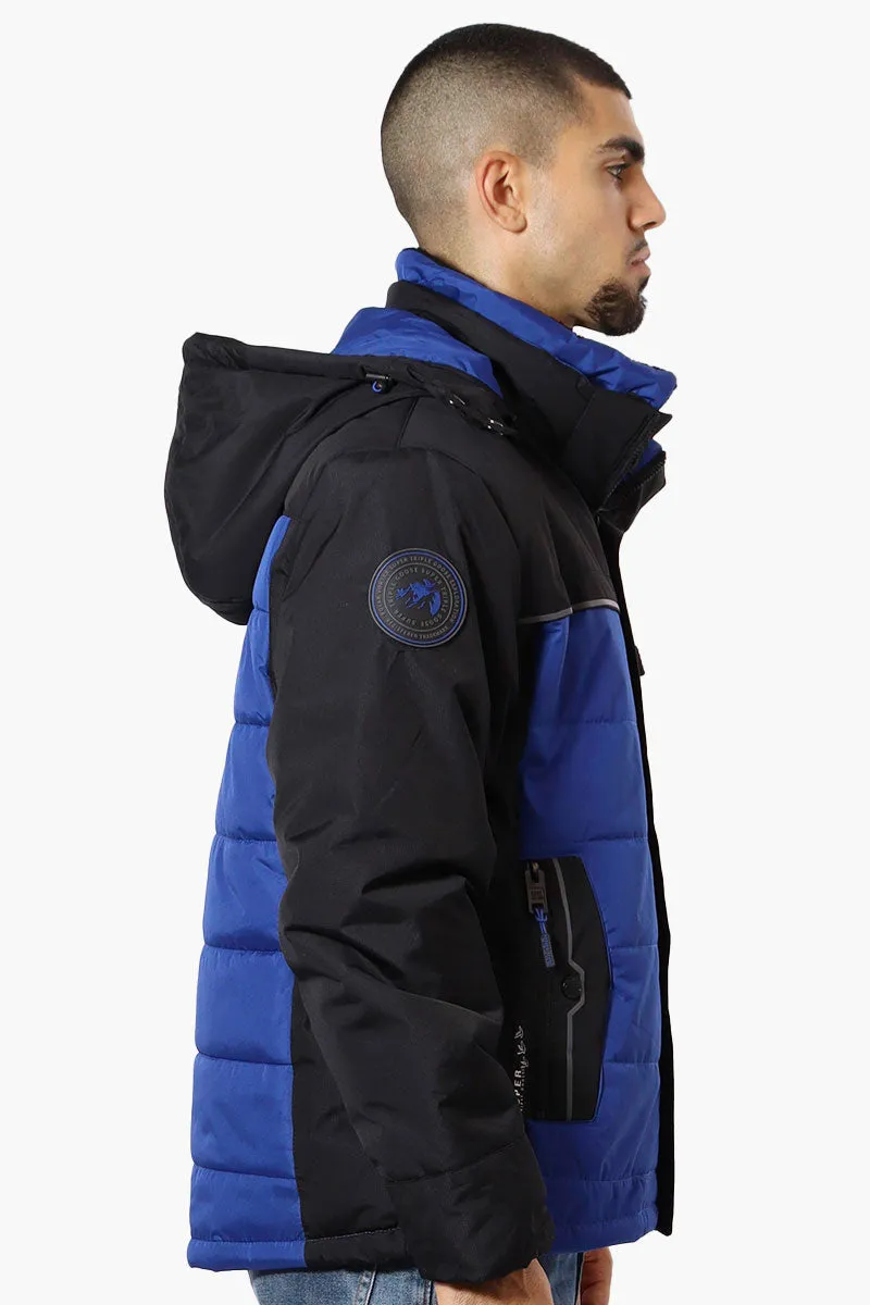 Super Triple Goose Contrast Detail Bubble Bomber Jacket - Blue