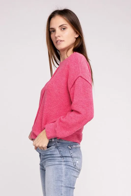 TEEK - Brushed Hi-Low Hem Sweater