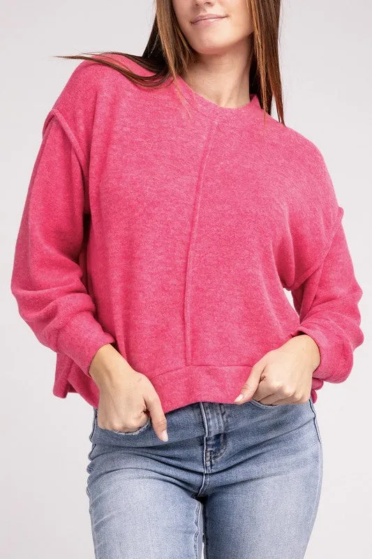 TEEK - Brushed Hi-Low Hem Sweater