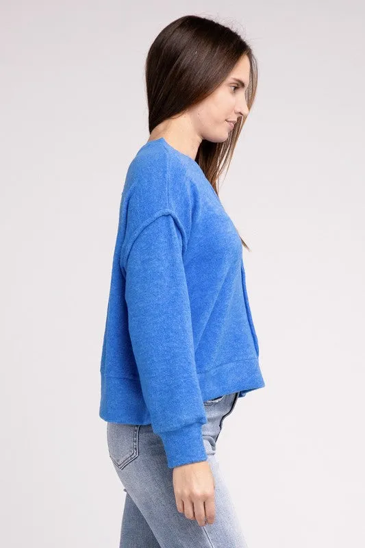 TEEK - Brushed Hi-Low Hem Sweater