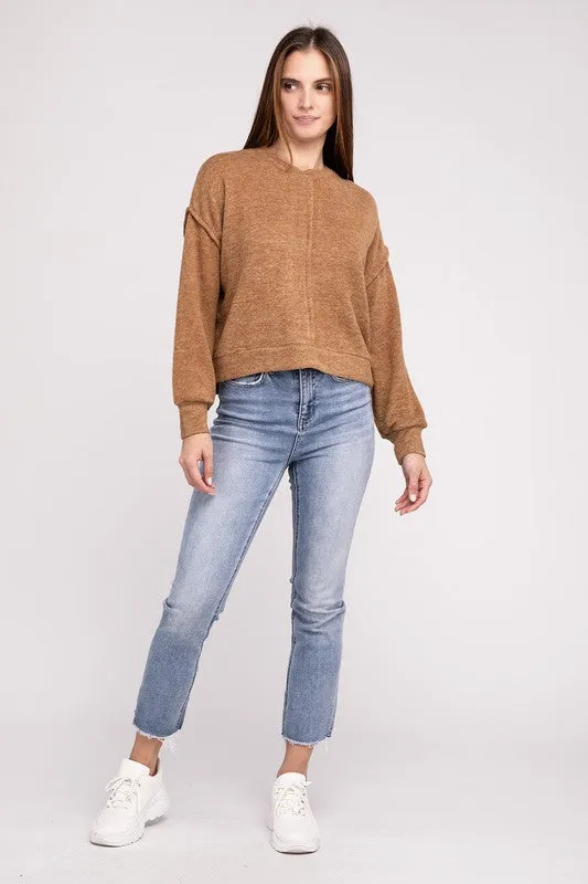 TEEK - Brushed Hi-Low Hem Sweater