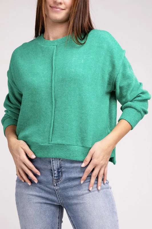 TEEK - Brushed Hi-Low Hem Sweater