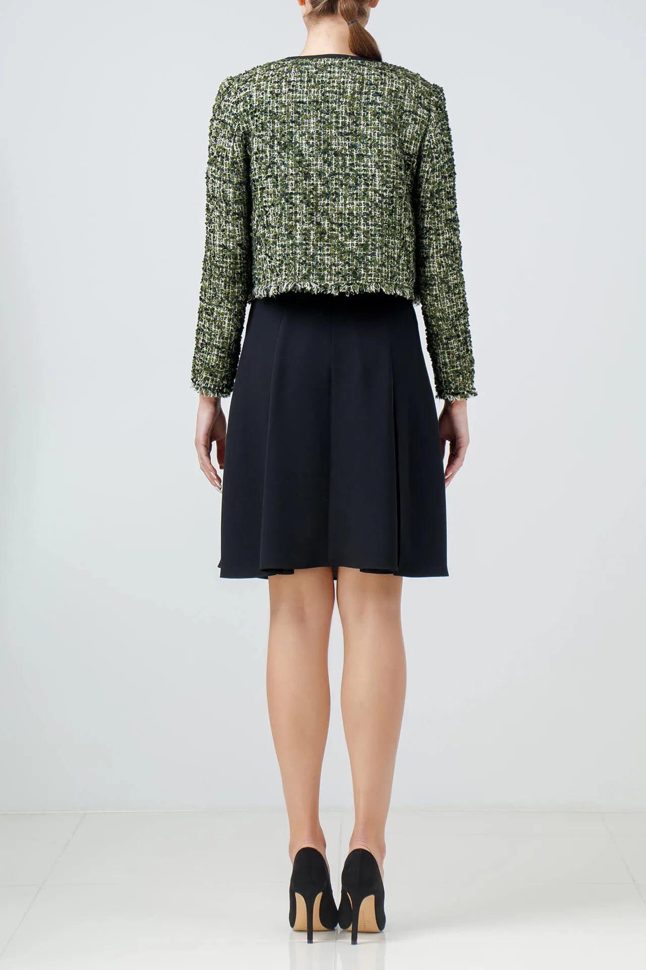 Tweed jacket with contrasting flap pockets