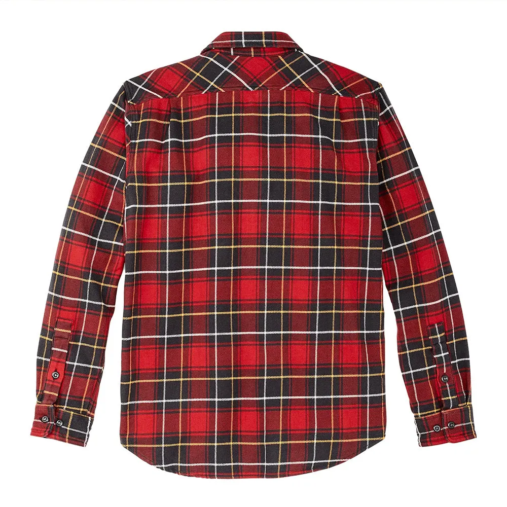 Vintage Flannel Work Shirt | Red Charcoal Plaid