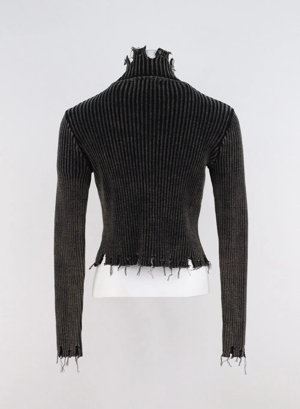 Vintage Rib Zip-Up Knit Sweater CO310