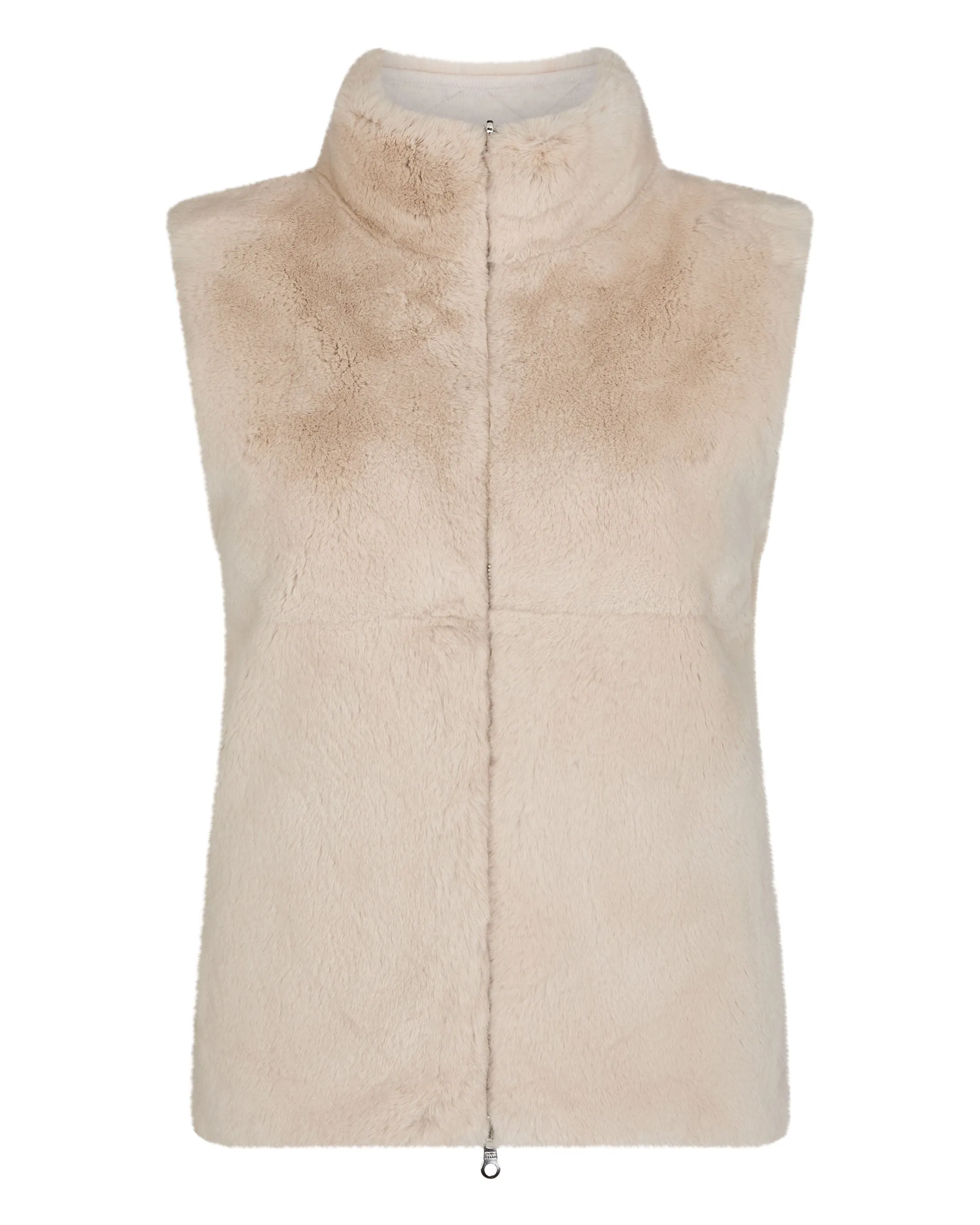 Women's Robyn Fur Lined Cashmere Gilet Frost White