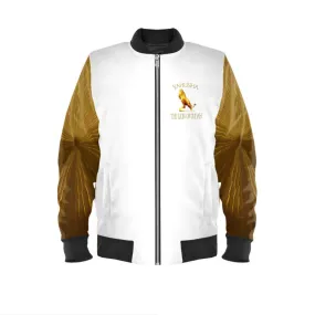 Yahusha-The Lion of Judah 01 Voltage Men's Designer Reversible Silk Bomber Jacket