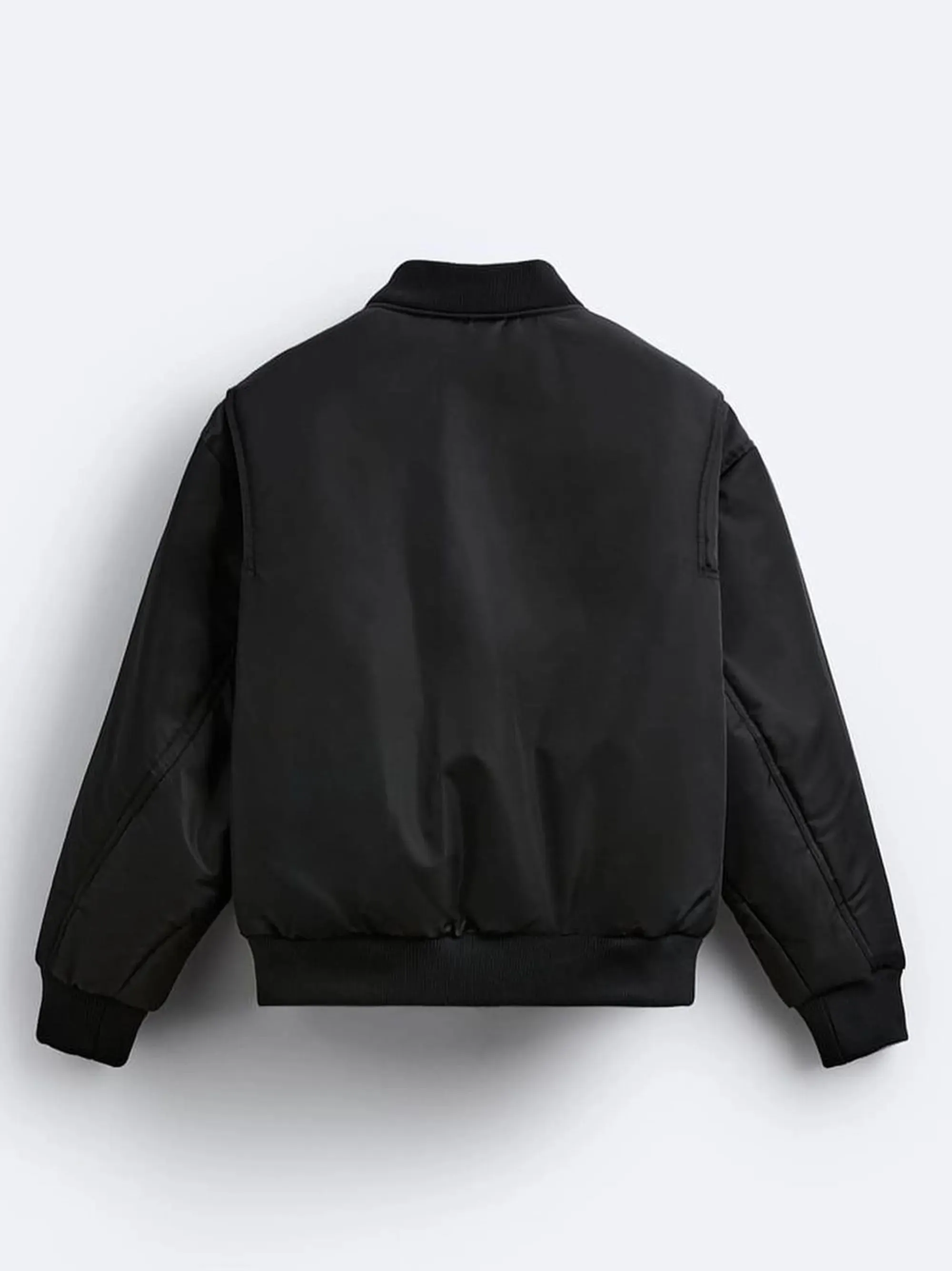 ZR Men's Double Zip Black Bomber Jacket